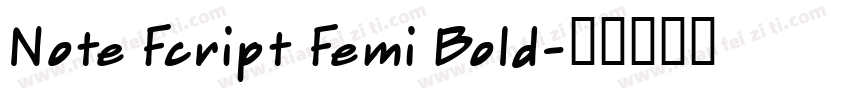 Note Fcript Femi Bold字体转换